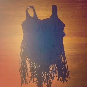 One piece-underwire fringe bathing suit 2x